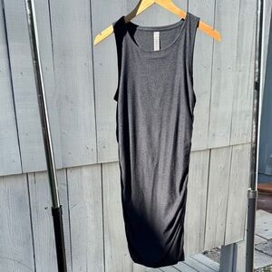 Beyond Yoga Featherweight Ruched Black Mini Dress